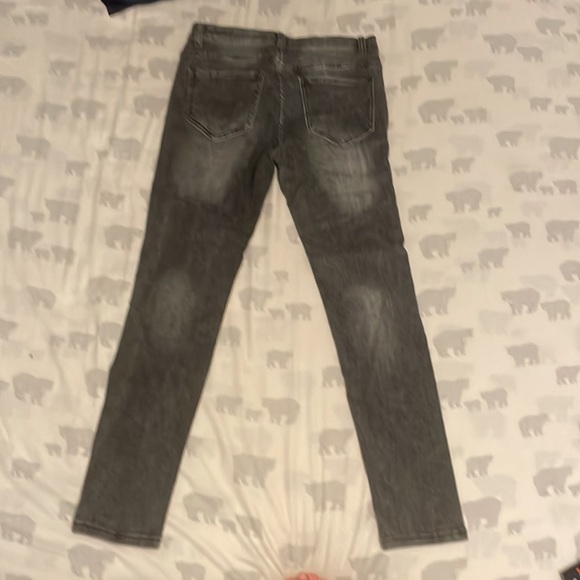 Ripped Gray Washed Skinny Jean - Picture 2 of 2
